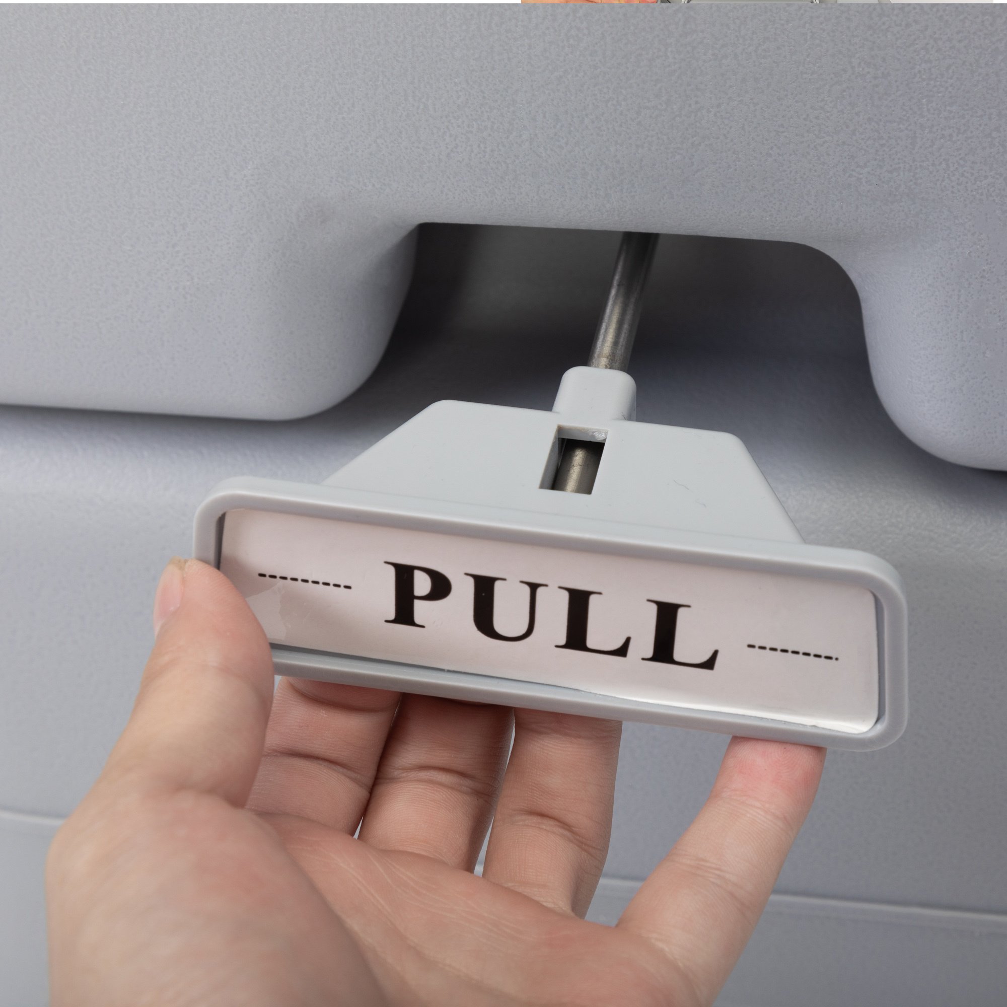 Portable Pushrod Toilet, 20L/5.3 Gallons Detachable Tank Cold Gray