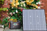 200W Portable Power Station, FlashFish 40800mAh Solar Generator with 50W 18V Portable Foldable Solar Charger Panel with 5V USB 18V DC Output